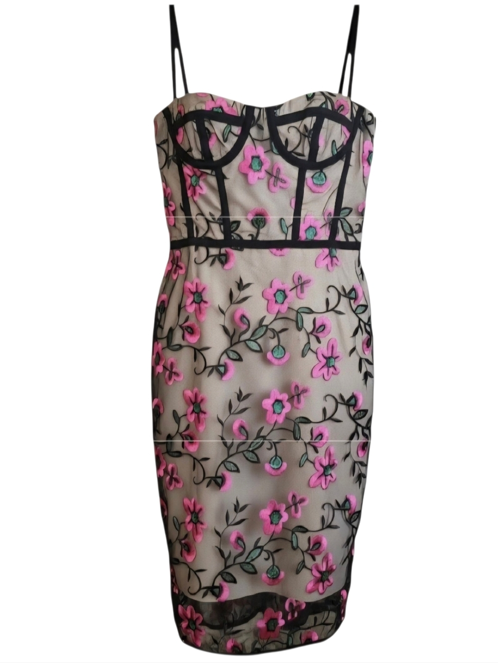 Milly Floral Bustier Knee Length Dress